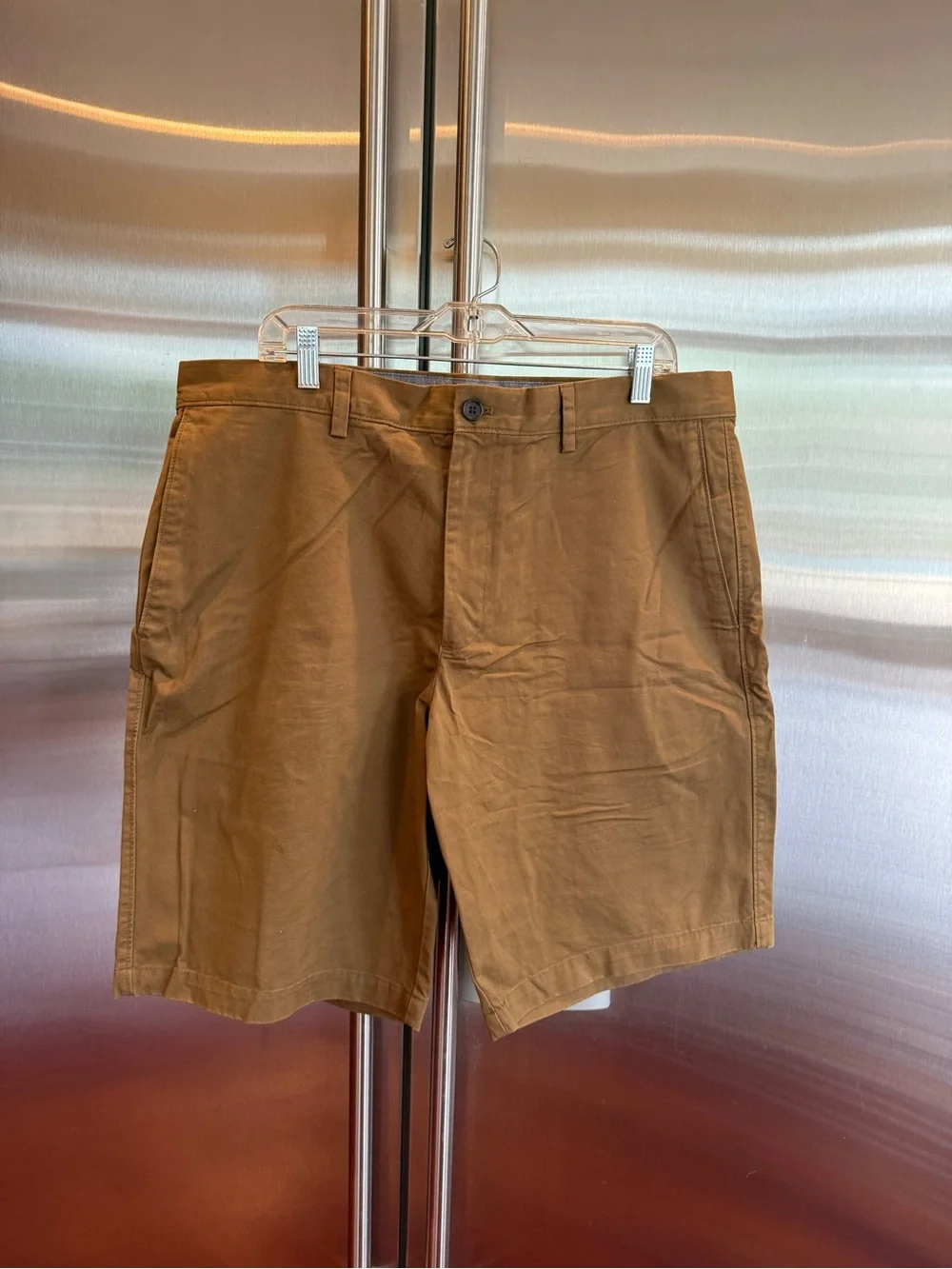 Men's Casual Cotton Shorts in greenish brown